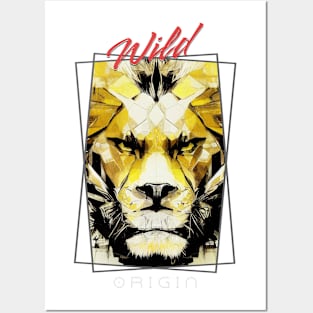 Lion Wild Nature Free Spirit Art Brush Painting Posters and Art